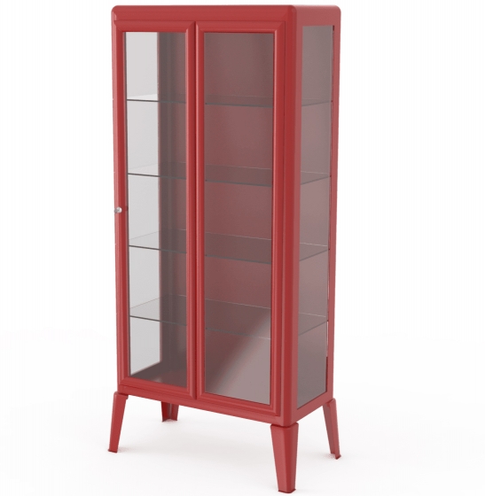 Meuble rangement Vitrine 213 Adico Structure: acier laqué; Couleur: aux choix personnalisable vitrine, pour, objets, design, cet