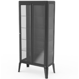 Meuble rangement Vitrine 213 Adico Structure: acier laqué; Couleur: aux choix personnalisable vitrine, pour, objets, design, cet