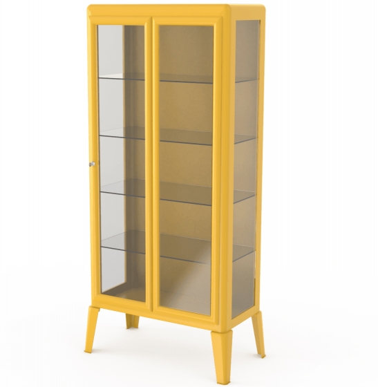 Meuble rangement Vitrine 213 Adico Structure: acier laqué; Couleur: aux choix personnalisable vitrine, pour, objets, design, cet