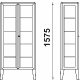 Meuble rangement Vitrine 213 Adico Structure: acier laqué; Couleur: aux choix personnalisable vitrine, pour, objets, design, cet