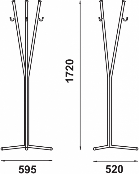 porte manteaux 328 Adico Structure: acier chromé pour, porte, tout, fonctionnel, poli, manteau, acier, inoxydable, crochets, rob