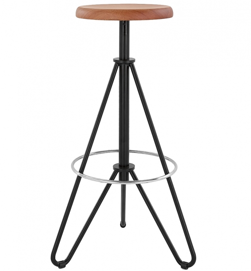 Tabouret 274-B Adico Structure: acier laqué; Assise: garnie, bois; Couleur: aux choix personnalisable avec, touche, structure, i