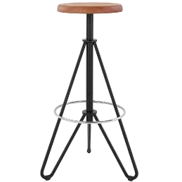 Tabouret 274-B Adico Structure: acier laqué; Assise: garnie, bois; Couleur: aux choix personnalisable avec, touche, structure, i