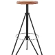 Tabouret 274-B Adico Structure: acier laqué; Assise: garnie, bois; Couleur: aux choix personnalisable avec, touche, structure, i