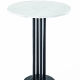 Table guéridon 282 Adico Structure: acier chromé, acier laqué; Couleur: aux choix personnalisable; Base pieds: fonte, ronde; Col