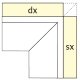 Tablette dx 137x30 cm pour module angle